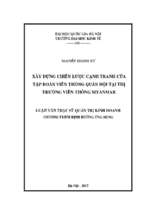 Xây dựng chiến lược cạnh tranh của tập đoàn viễn thông quân đội (viettel) tại thị trường viễn thông myanamar