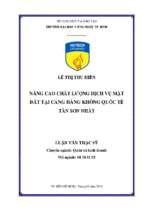 Nâng cao chấ lượng dịch vụ mặ ất tại cảng hàng không tân sơn nhất