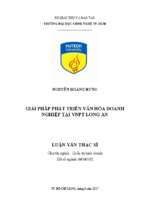 Giải pháp phát triển văn hóa doanh nghiệp tại vnpt long an