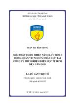 Giải pháp hoàn thiện năng lực hoạt động quản trị nguồn nhân lực tại công ty thí nghiệm điện lực thành phố hồ chí minh đến năm 2020