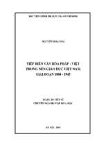 Tiếp biến văn hoá pháp   việt nền giáo dục việt nam giai đoạn 1884 1945