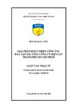 Giải pháp hoàn thiện công tác đào tạo tại tổng công ty điện lực thành phố hồ chí minh