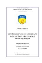 Một số giải pháp nâng cao năng lực cạnh tranh tại công ty tnhh xây dựng và thương mại tường vy