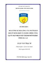 đo lường sự hài lòng của người dân khi sử dụng dịch vụ hành chính công tại ủy ban nhân dân