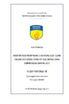 Một số giải pháp nâng cao năng lực cạnh tranh của tổng công ty xây dựng công trình hàng không acc