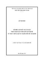 Kê biên, bán đấu giá tài sản theo pháp luật thi hành án dân sự từ thực tiễn quận 10, thành phố hồ chí minh