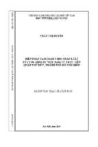 Luận văn biện pháp tạm giam theo pháp luật tố tụng hình sự việt nam từ thực tiễn quận thủ đức, thành phố hồ chí minh