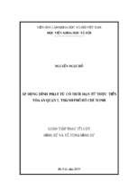 Luận văn áp dụng hình phạt tù có thời hạn từ thực tiễn tòa án quận 7, thành phố hồ chí minh