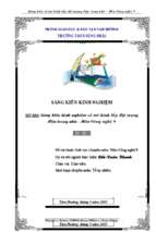 Sáng kiến kinh nghiệm về mô hình lắp đặt mạng điện trong nhà   môn công nghệ 9