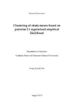 Clustering of strata means based on pairwise l1 regularized empirical likelihood