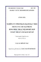 Nghiên cứu tình trạng hạch mạc treo trong ung thư đại tràng bằng phẫu thuật nội soi kết hợp với kỹ thuật làm sạch mô mỡ