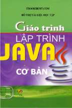 giáo trình lập trình java căn bản