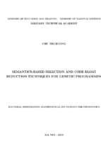Phát triển một số kỹ thuật dựa trên ngữ nghĩa cho lựa chọn cạnh tranh và giảm phình mã trong lập trình di truyền