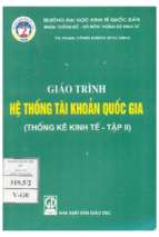 Giáo trình hệ thống tài khoản quốc gia (thống kê kinh tế   tập 2)