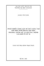 Phát triển năng lực tư duy sáng tạo của học sinh thông qua dạy học phương trình mũ và phương trình logarit ở lớp 12.