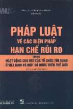 Pháp luật về các biện pháp hạn chế rủi ro trong hoạt động cho vay của tổ chức tín dụng ở việt nam và một số nước trên thế giới