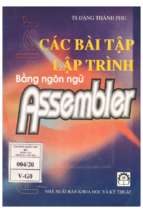 Các bài tập lập trình bằng ngôn ngữ assembler