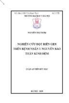 Nghiên cứu đột biến gen trên bệnh nhân u nguyên bào thần kinh đệm