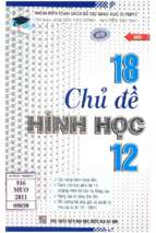 18 chủ đề hình học 12   các dạng toán trọng tâm. dành cho học sinh lớp 12 chương trình cơ bản và nâng cao. nâng cao kỹ năng làm bài.