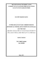 Power distance in the correspondence between lecturers and students in australia and vietnam = khoảng cách quyền lực trong trao đổi thư từ giữa giảng viên và sinh viên tại úc và việt nam. m.a