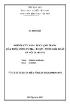 Nghiên cứu năng lực cạnh tranh của tổng công ty bia – rượu – nước giải khát hà nội (habeco) tt