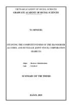 Nghiên cứu năng lực cạnh tranh của tổng công ty bia – rượu – nước giải khát hà nội (habeco) tt tieng anh