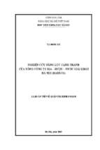 Nghiên cứu năng lực cạnh tranh của tổng công ty bia – rượu – nước giải khát hà nội (habeco)