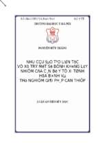 Nhu cầu đào tạo liên tục về xử trí một số bệnh không lây nhiễm của cán bộ y tế xã tỉnh hòa bình và thử nghiệm giải pháp can thiệp