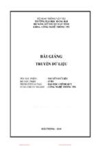 Bài Giảng Truyền Dữ Liệu 