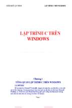 Lap trinh C tren Window