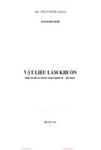 Vật Liệu Làm Khuôn