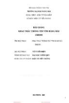 Bài Giảng Khai Thác Thông Tin VTĐ Hàng Hải GMDSS 