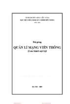 Bài Giảng Quản Lý Mạng Viễn Thông