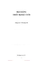 Bài Giảng Thiết Bị Đầu Cuối 