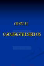 Chuong 07 - CSS