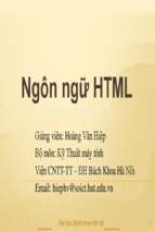 Ngôn ngữ lập trình HTML