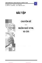 Bài tập HTML và CSS