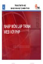 Nhập môn lập trình web với PHP