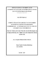 Students’ perceptions and practices of learner autonomy in learning english reading comprehension – an exploratory study at a private university in bac ninh province