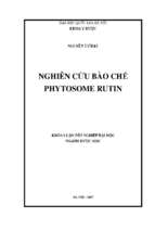 Nghiên cứu bào chế phytosome rutin