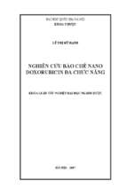 Nghiên cứu bào chế nano doxorubicin đa chức năng