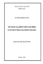 Mô hình gia đình việt nam theo luật hôn nhân gia đình năm 2014