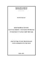 Quản trị rủi ro tín dụng tại sở giao dịch iii   ngân hàng thương mại cổ phần đầu tư và phát triển việt nam