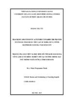 Teachers’ and students’ attitudes towards the piloted textbook english 10  the case of nghia hung upper secondary school, nam dinh city