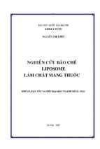 Nghiên cứu bào chế liposome làm chất mang thuốc