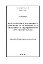 Khảo sát  tình hình sử  dụng pemetrexed trong điều trị  ung thư phổi không tế bào nhỏ tại trung tâm y học hạt nhân và ung bướu   bệnh viện bạch mai