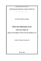 Hình ảnh chính khách mỹ trên báo điện tử ( khảo sát trên 3 báo điện tử  the new york times, bloomberg, cnn)