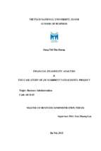 Financial feasibility analysis & the case study of jw marriott 5 star hotel project = phân tích khả thi tài chính áp dụng cho dự án khách sạn 5 sao jw marriott.