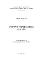 Phương trình nghiệm nguyên