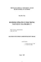 Business strategy for trung nguyen's tea product